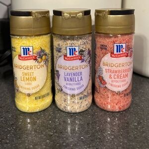 McCormick Bridgerton Finishing Sugar Set- Lemon, Lavender Vanilla, Strawberries
